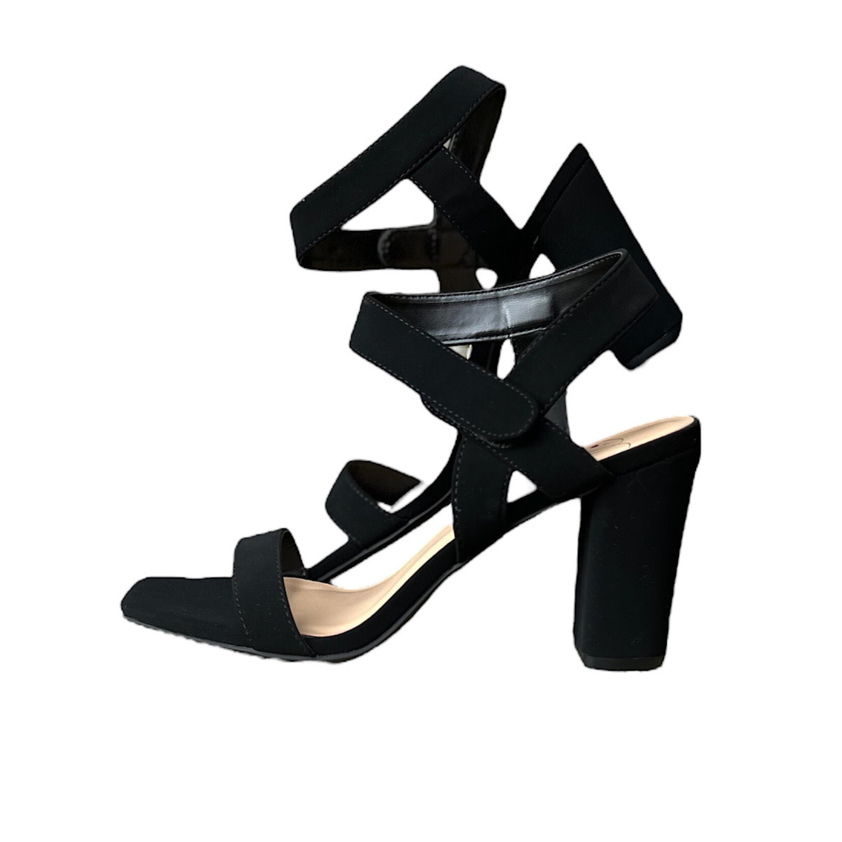 Black Ankle Strap Dress Heel