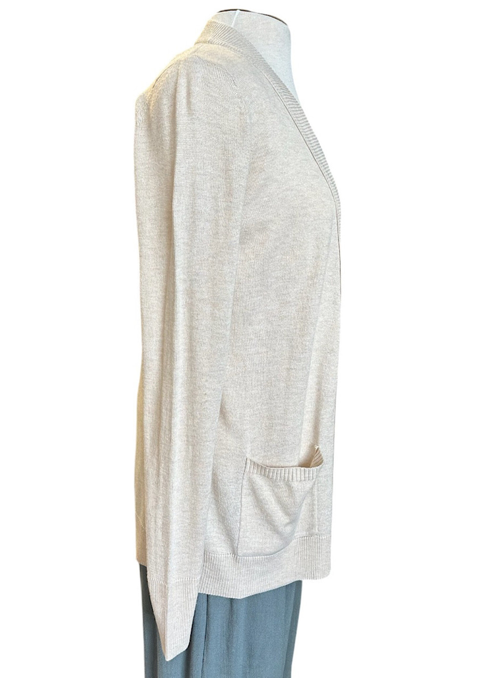 Open Front Wool Cardigan