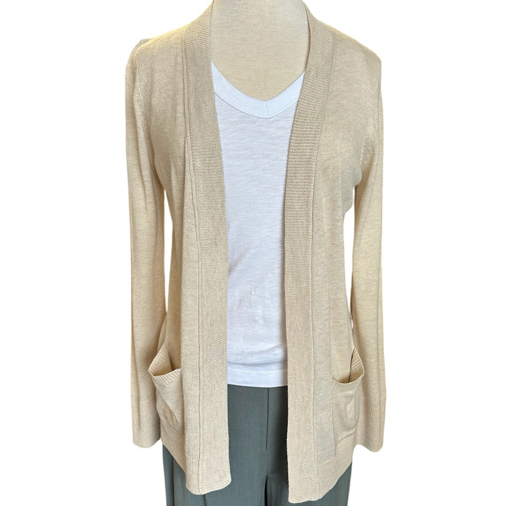 Open Front Wool Cardigan