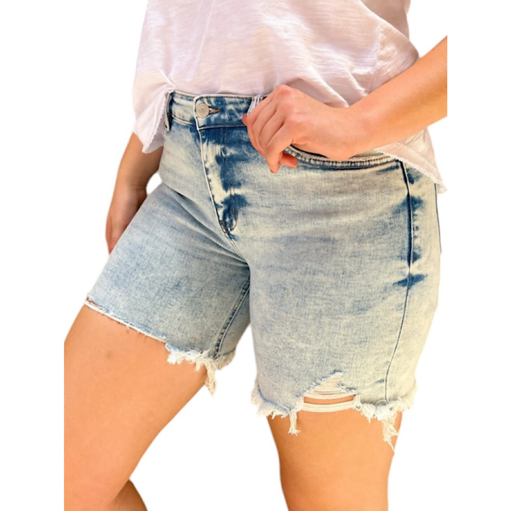T5458 Peaceful High Rise Midi Shorts