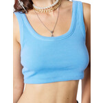 Baby Blue Ribbed Crop Top