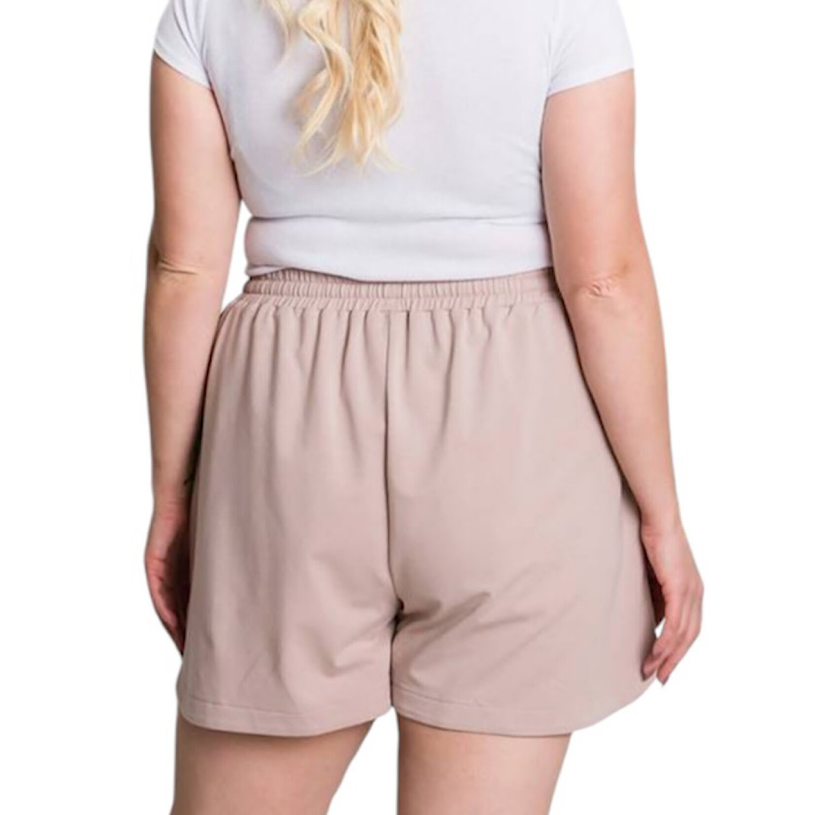 Mauve Washed Cotton French Terry Casual Comfy Shorts