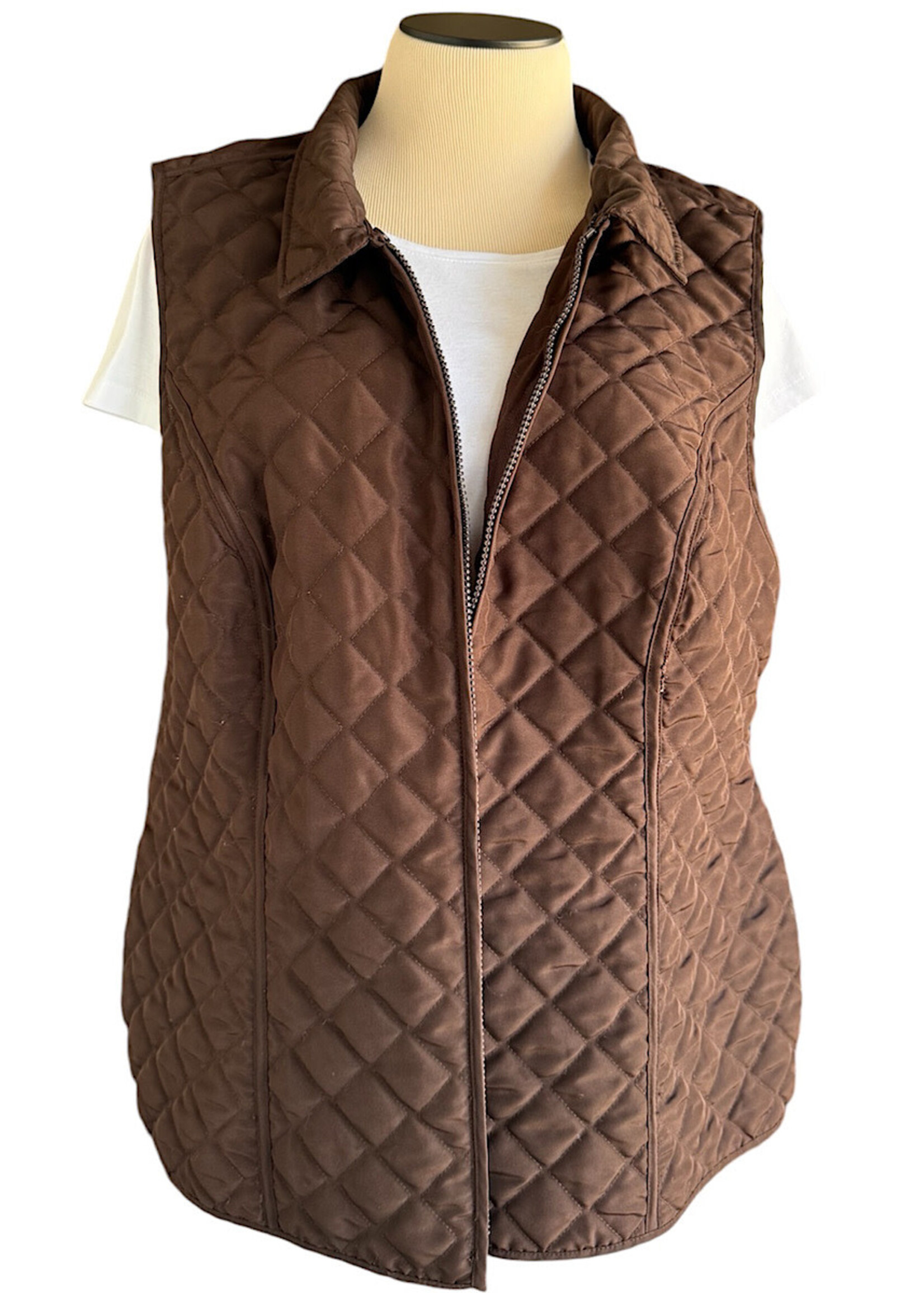 Chocolate Brown Vest Size 2X-RF