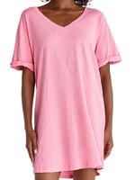 Z Supply Z Supply V-Neck T-shirt Dress Flamingo