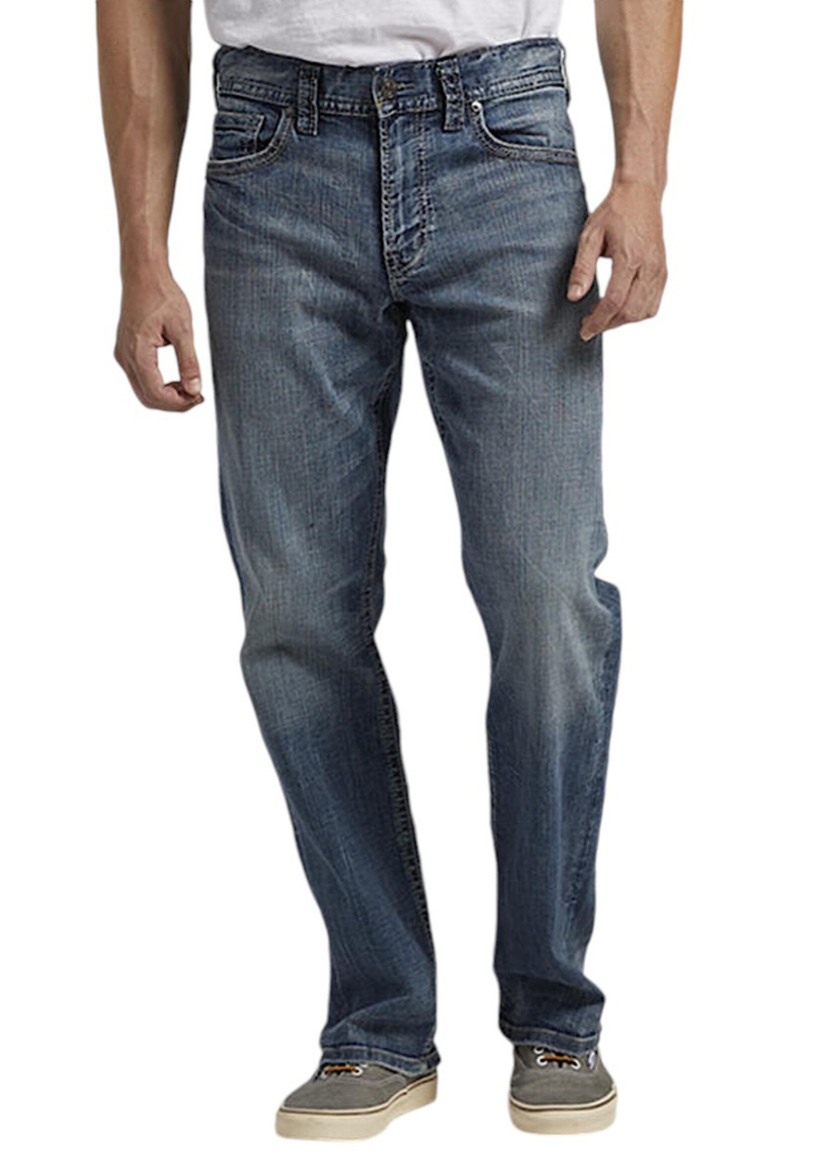 Men's Silver Gordie Loose  Fit Straight Leg Jean