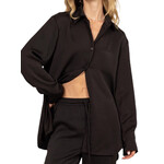 Black Oversized Button Up Shirt