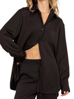 Black Oversized Button Up Shirt