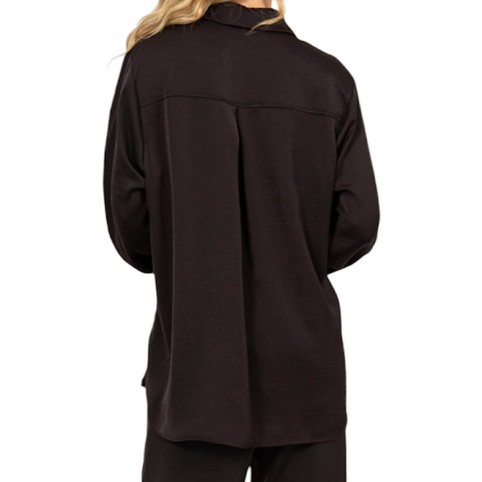 Black Oversized Button Up Shirt