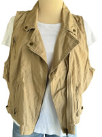 RF- Tan Button Front Vest