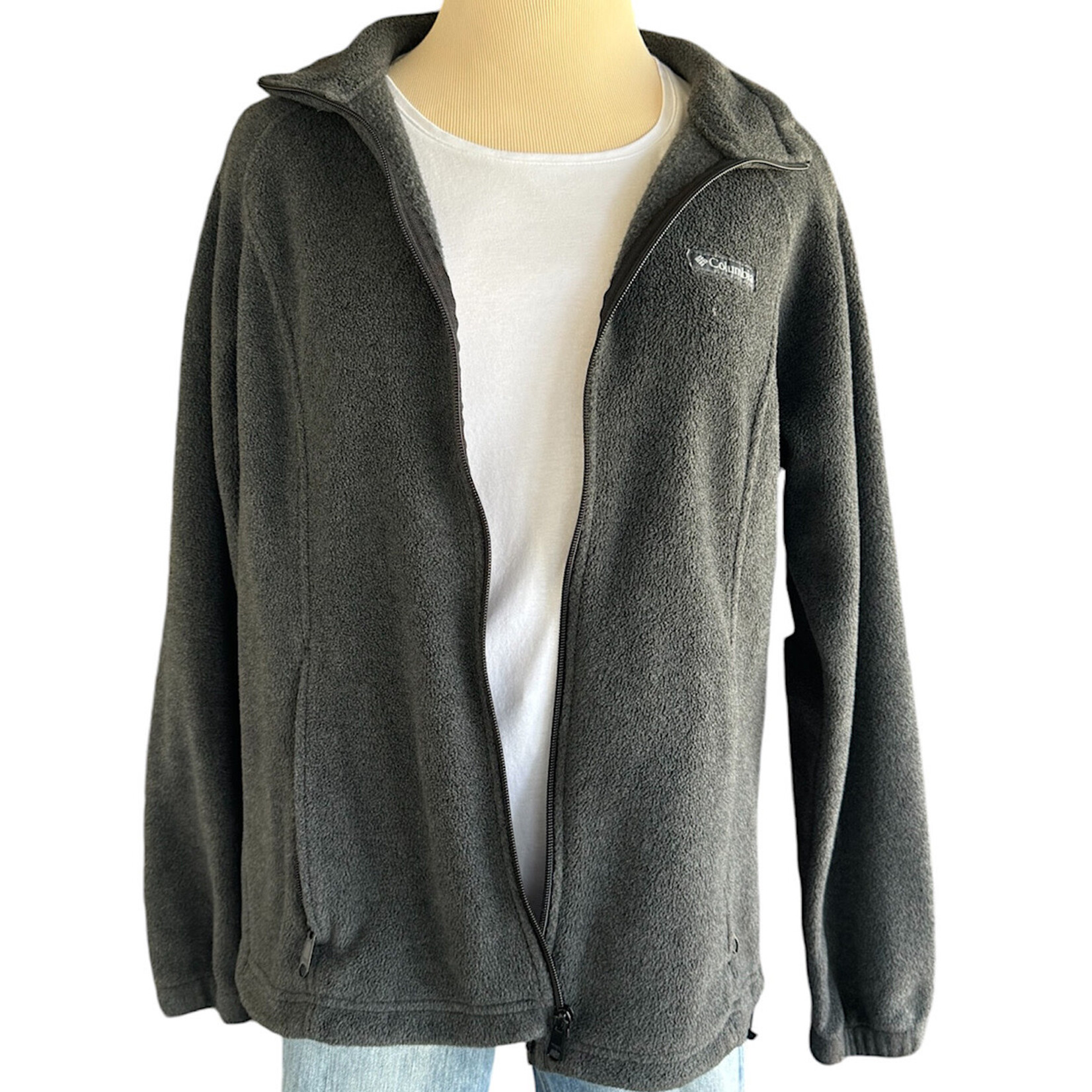 Charcoal Fleece Jacket Size Large-RF