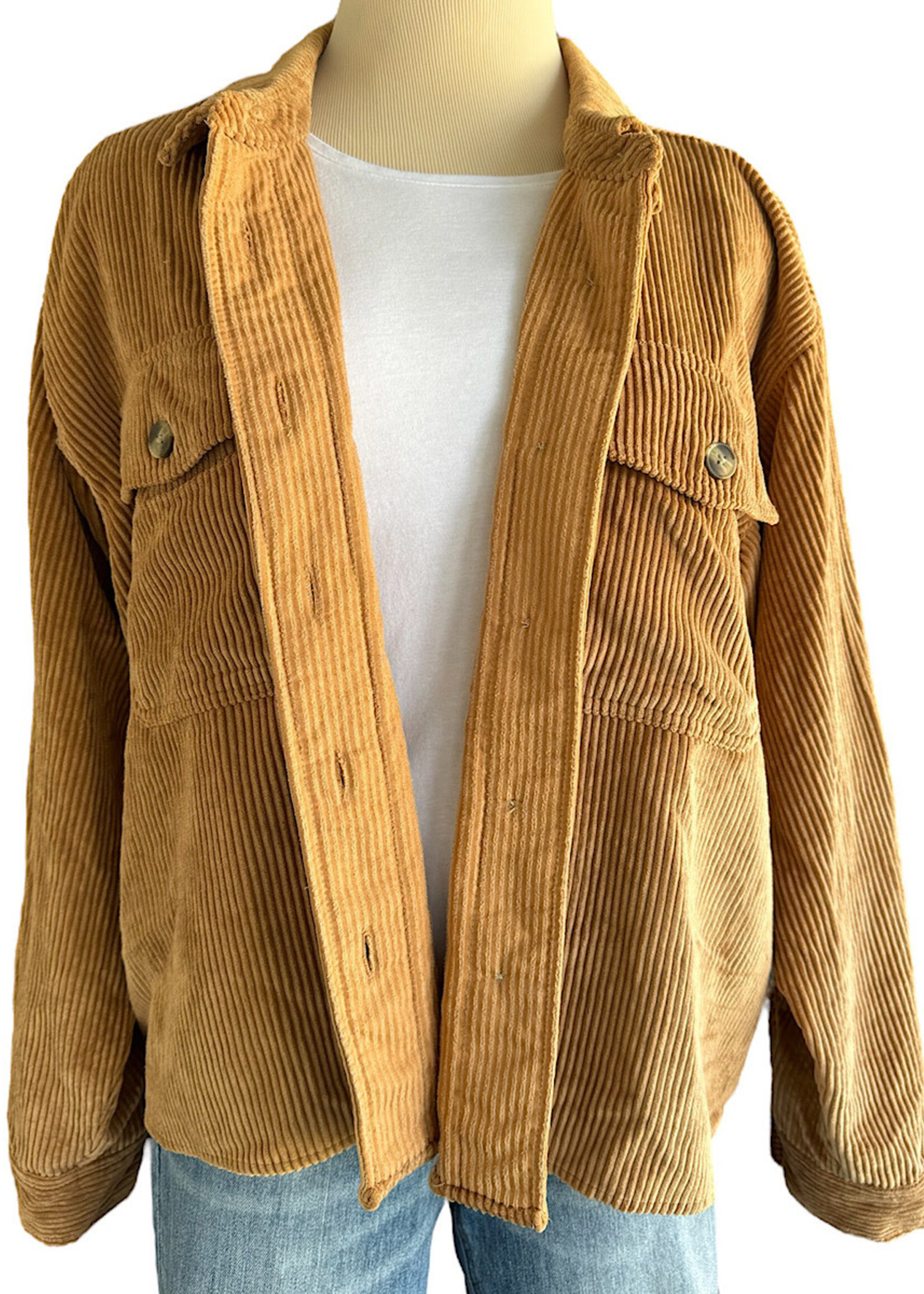 Burnt Orange Corduroy Jacket Size XL-RF