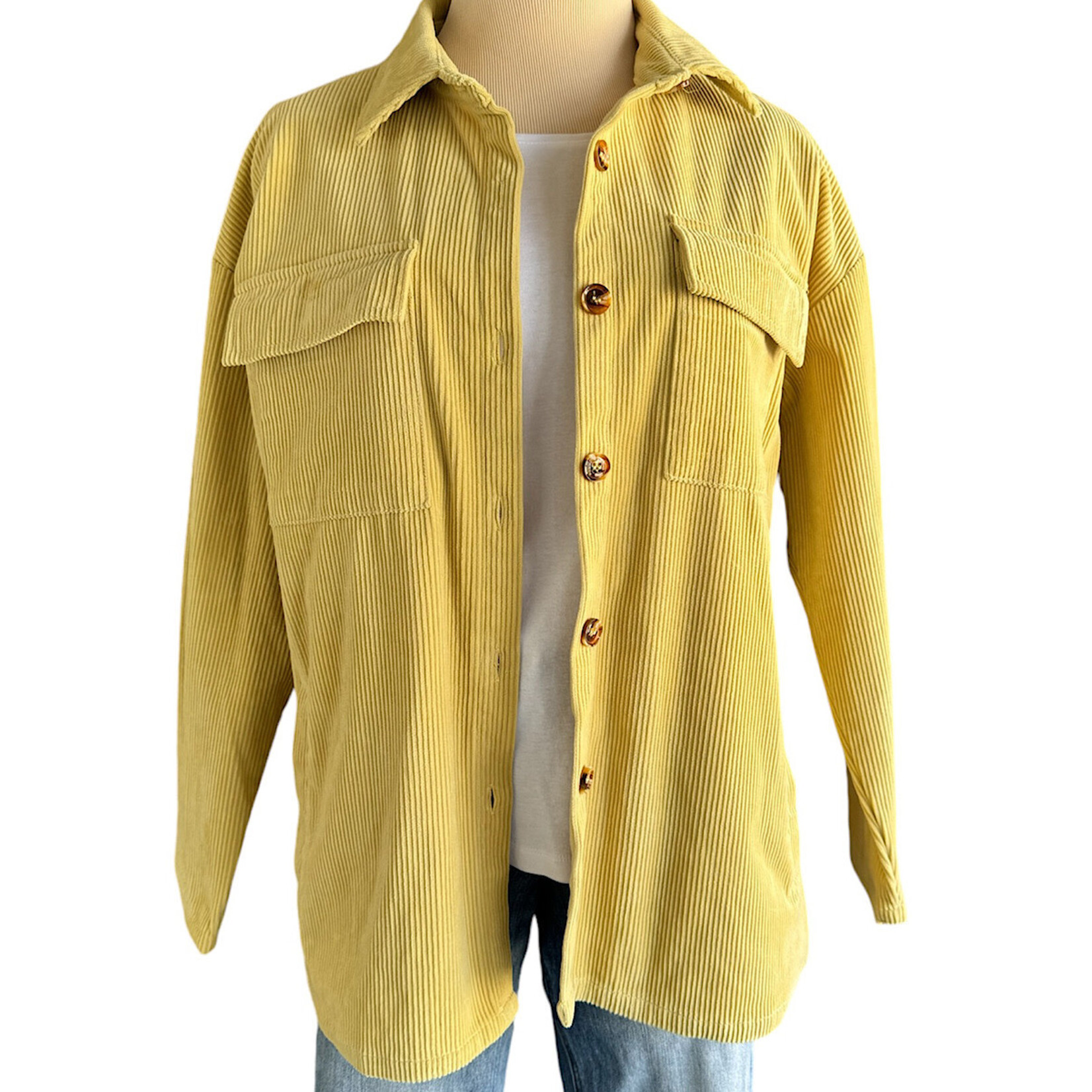 Yellow Corduroy Jacket Size Medium-RF