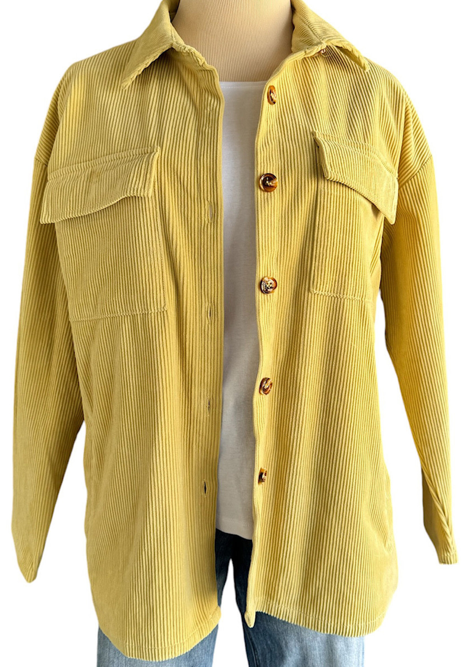 Yellow Corduroy Jacket Size Medium-RF
