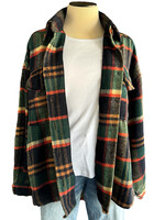 Green Multi Button Up Shacket Size Medium-RF