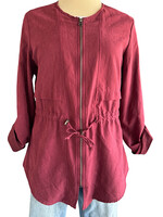 Maroon Jacket with Drawstring Waist Size Medium-RF