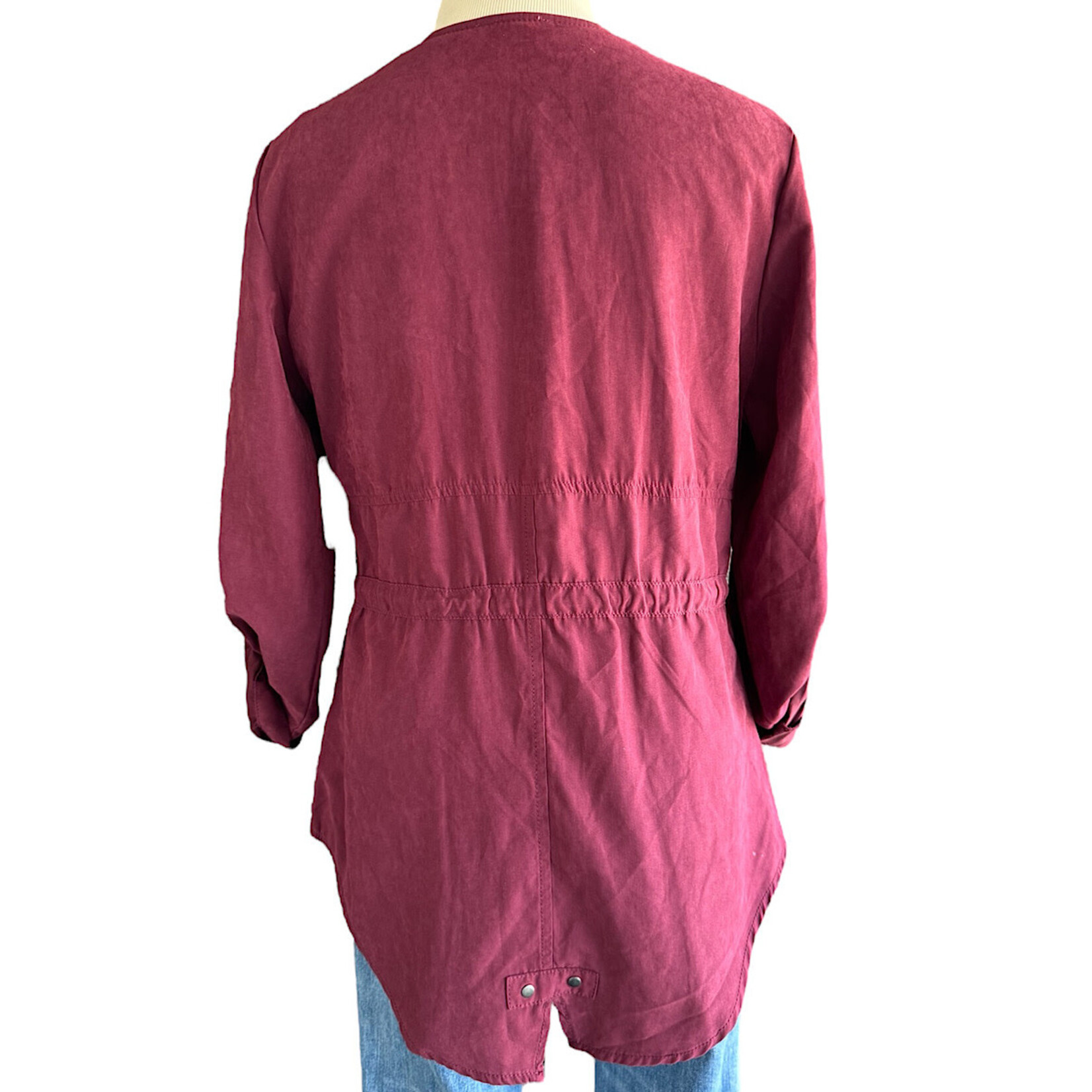 Maroon Jacket with Drawstring Waist Size Medium-RF