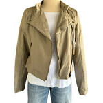 Embellish Stone Leather Biker Jacket Size Large-RF