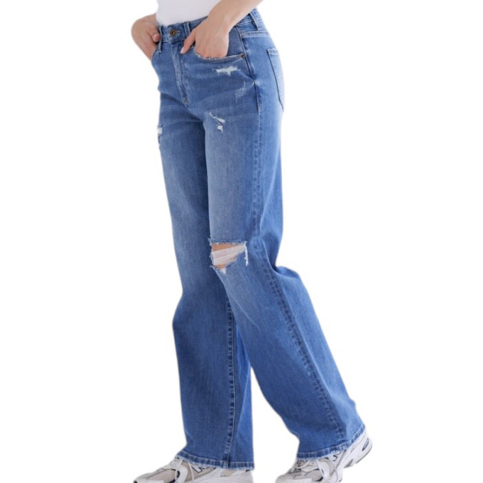 Mica Denim MICA MDP-T3307 H/R Distressed Straight Leg