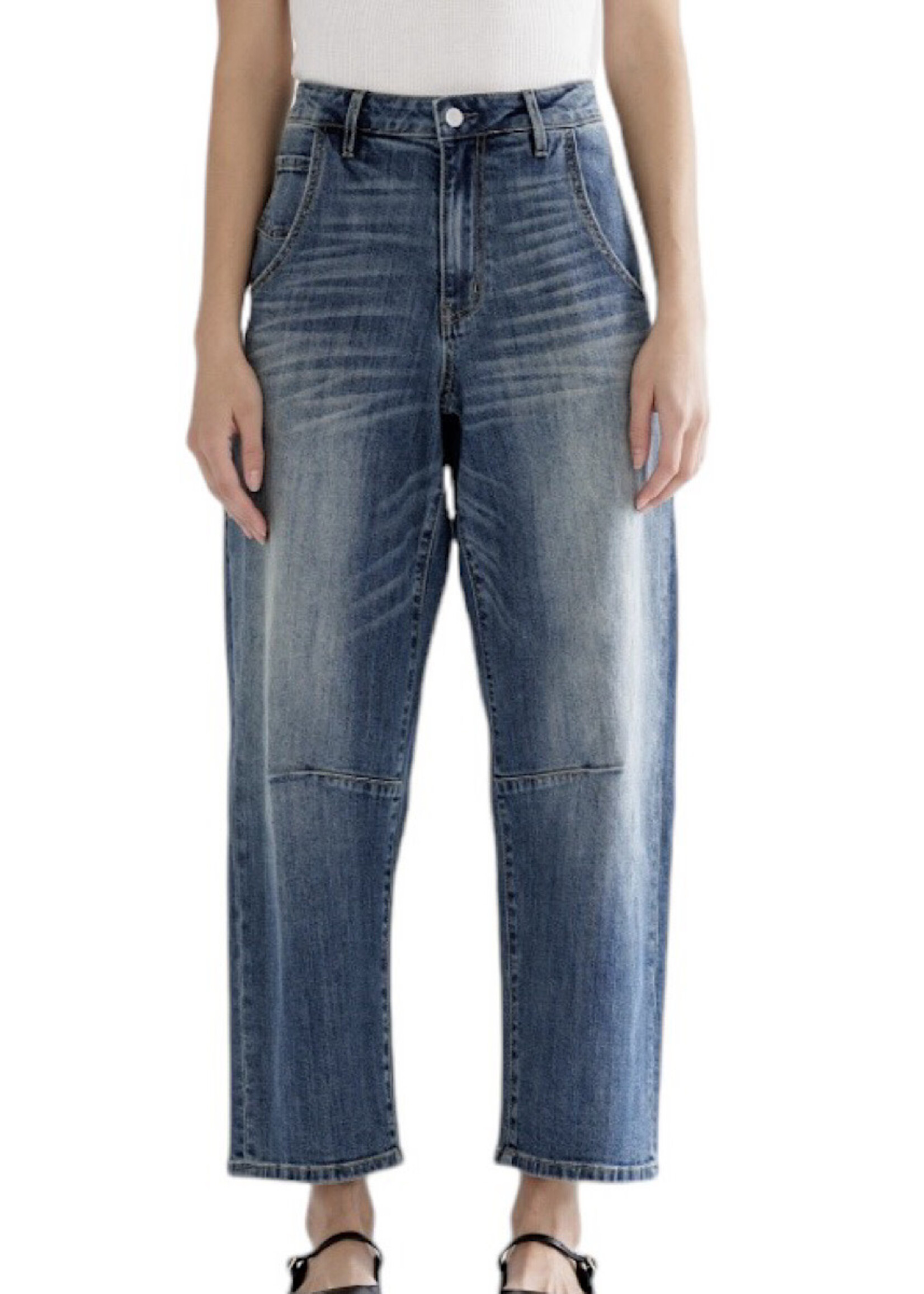 Mica Denim MICA MDP-W3227 S/H Navy Barrel-Leg Jean
