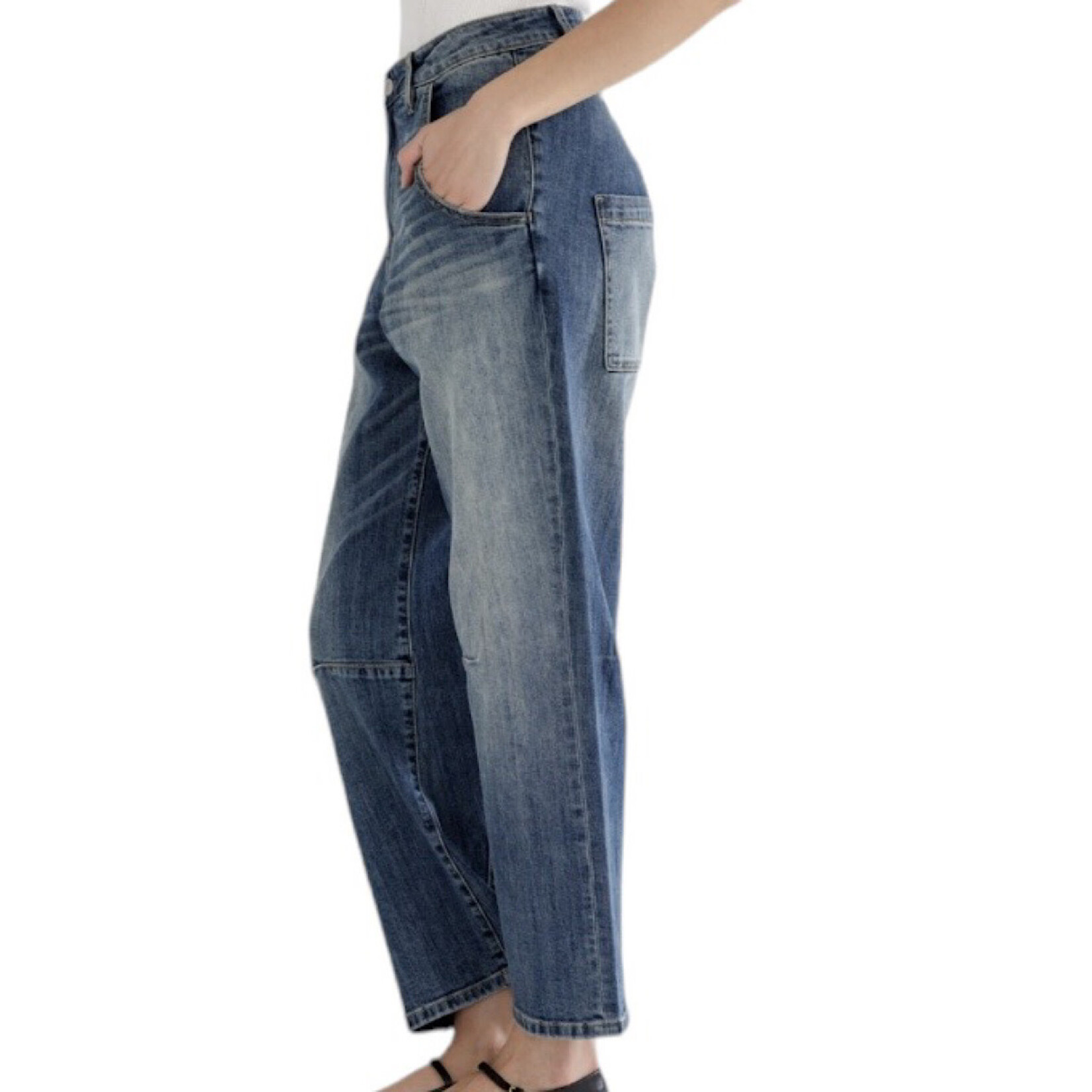 Mica Denim MICA MDP-W3227 S/H Navy Barrel-Leg Jean