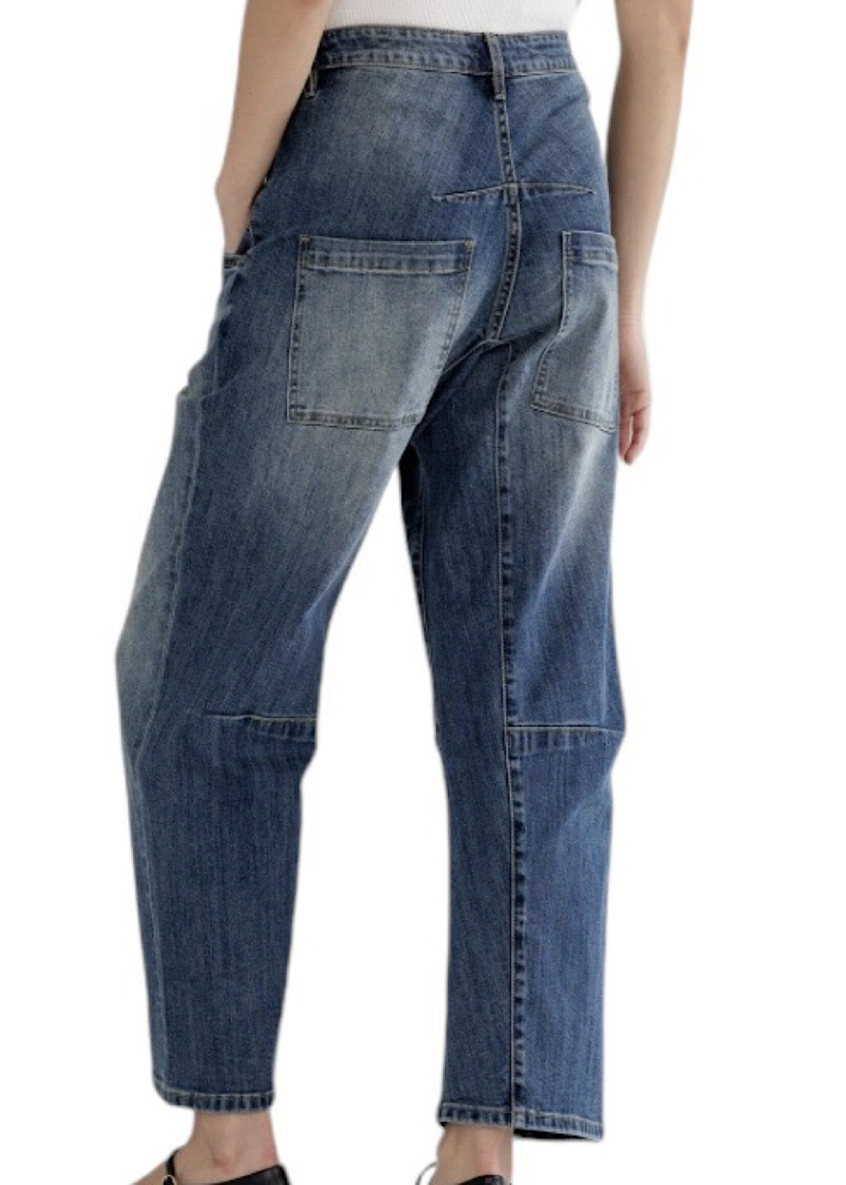 Mica Denim MICA MDP-W3227 S/H Navy Barrel-Leg Jean