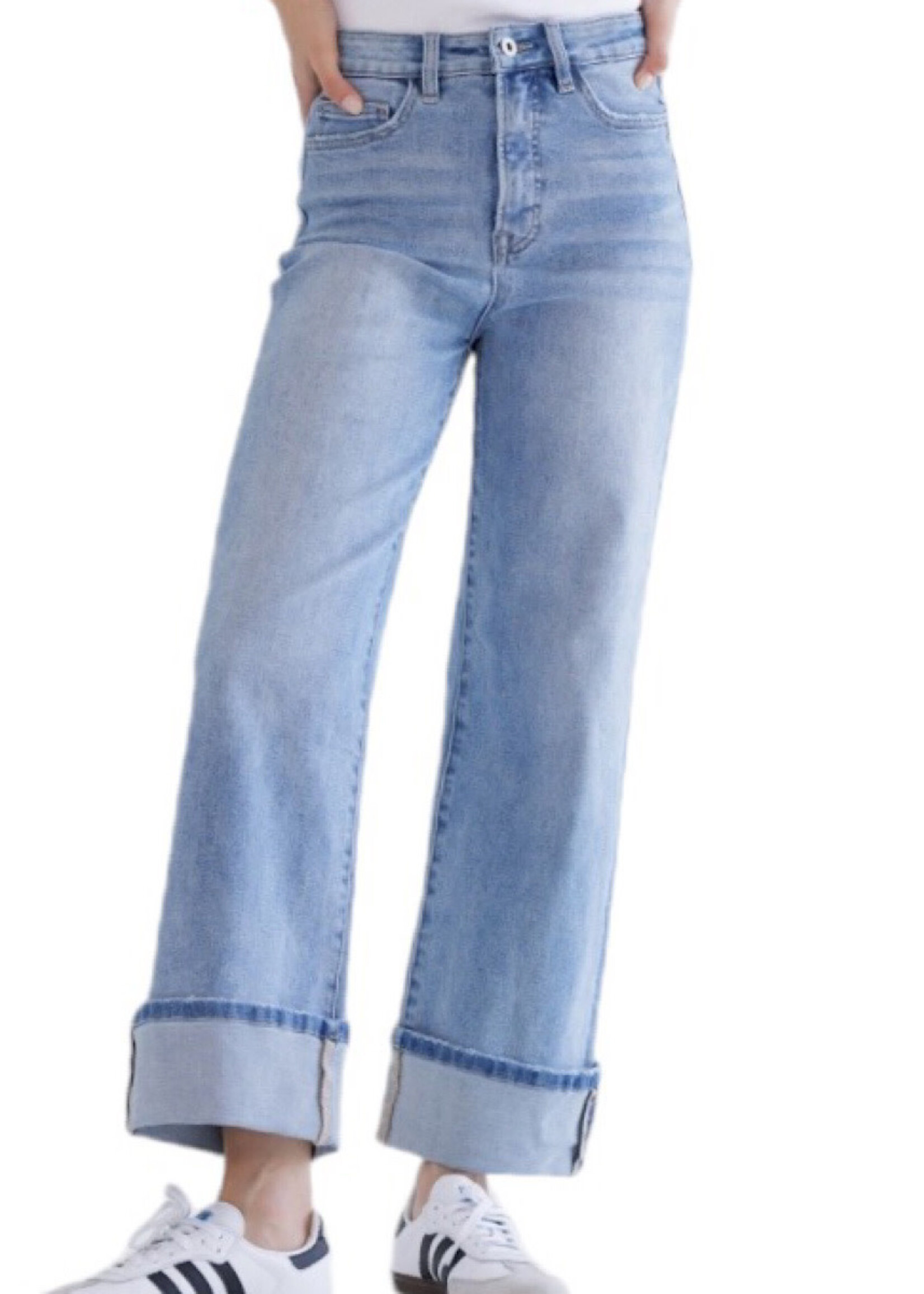 Mica Denim MICA MTT-W3373LT S/H Wide leg With Cuffed Hem