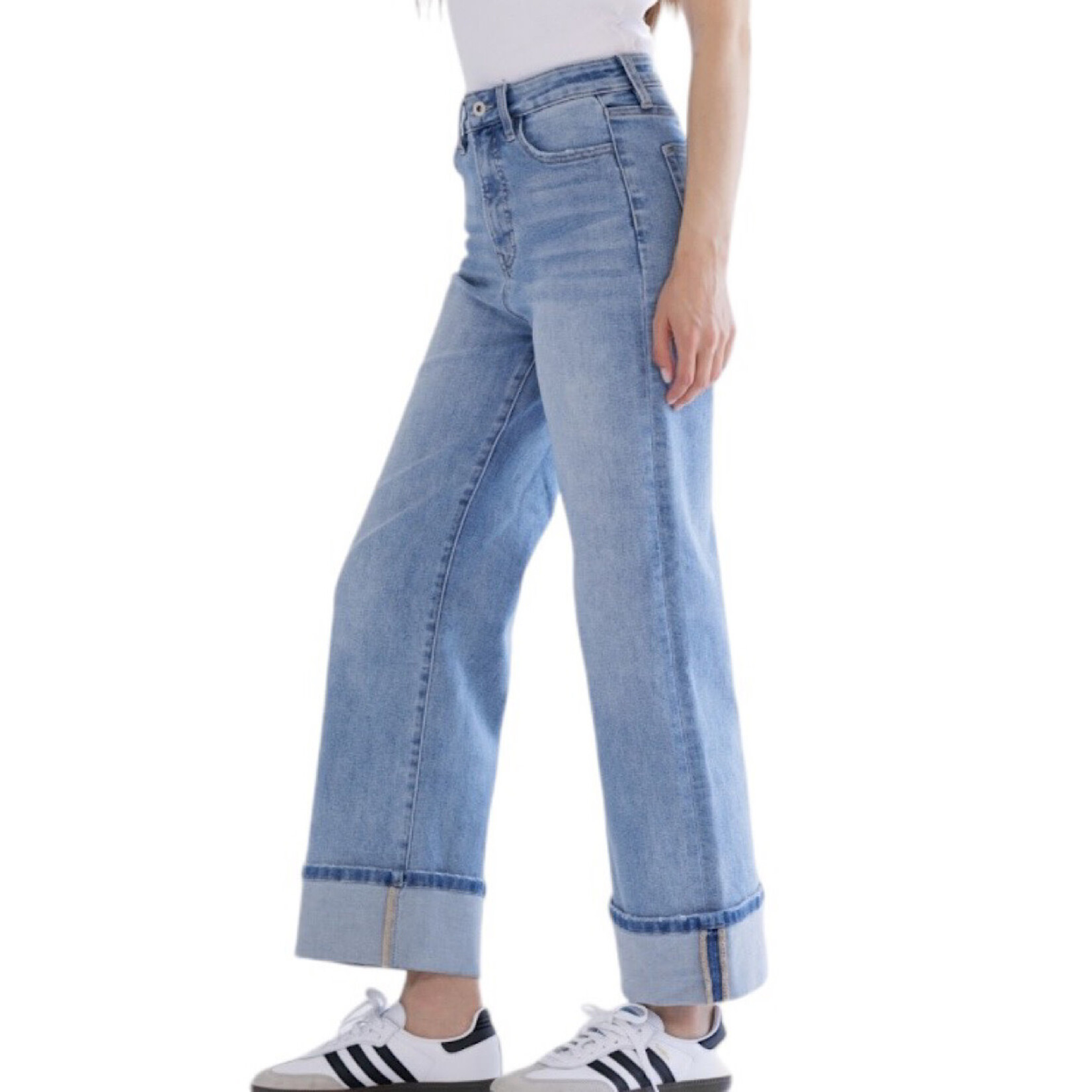 Mica Denim MICA MTT-W3373LT S/H Wide leg With Cuffed Hem