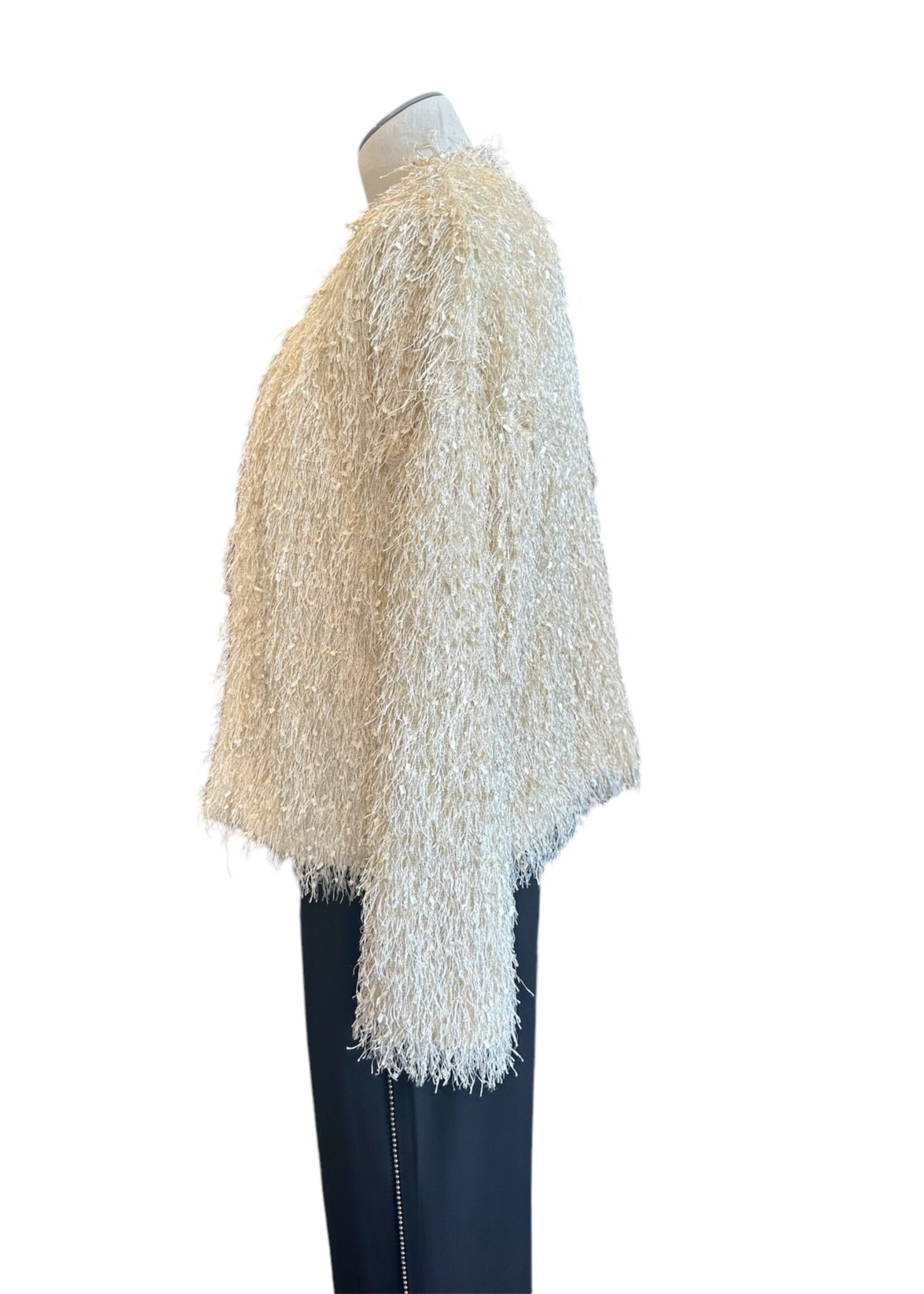 Ivory Faux Fur Jacket