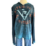 Affliction Blue Mix Pullover Hoodie Size Large-RF