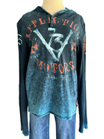 Blue Mix Pullover Hoodie Size Large-RF