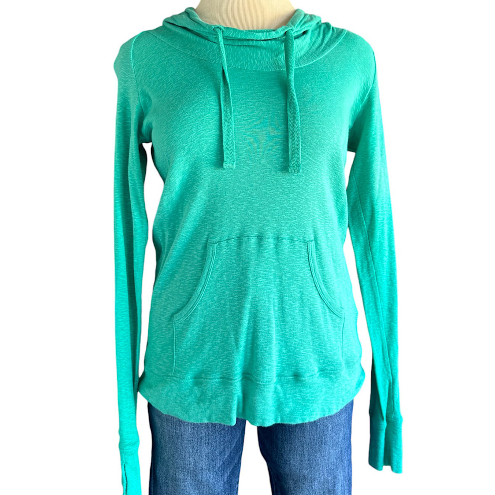 Columbia Teal Pullover with Drawstring Hood Size Medium-RF