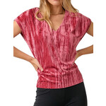 Velvet Cupro V-Neck Top