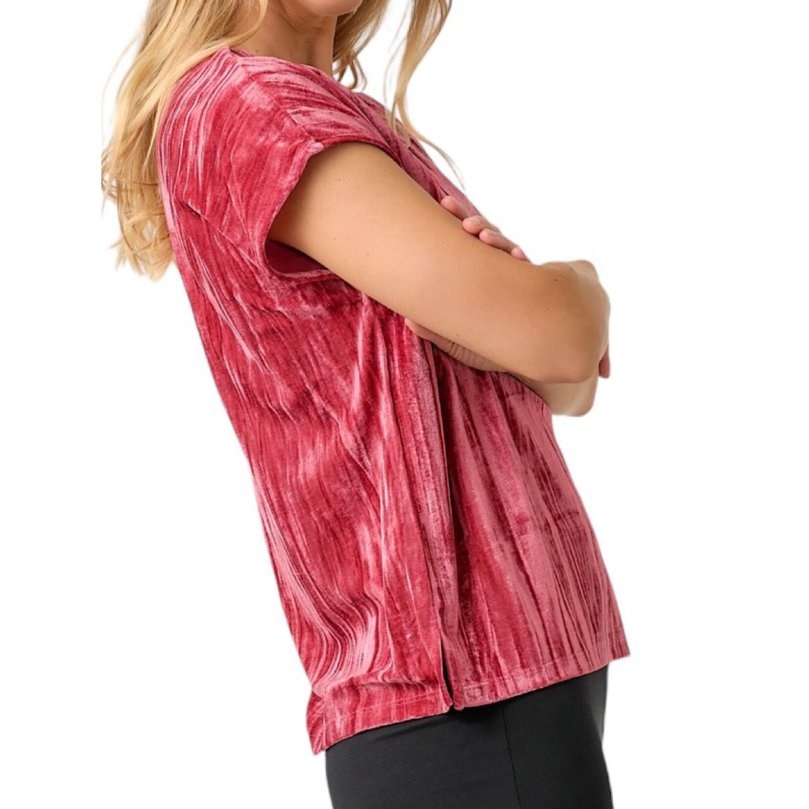 Velvet Cupro V-Neck Top