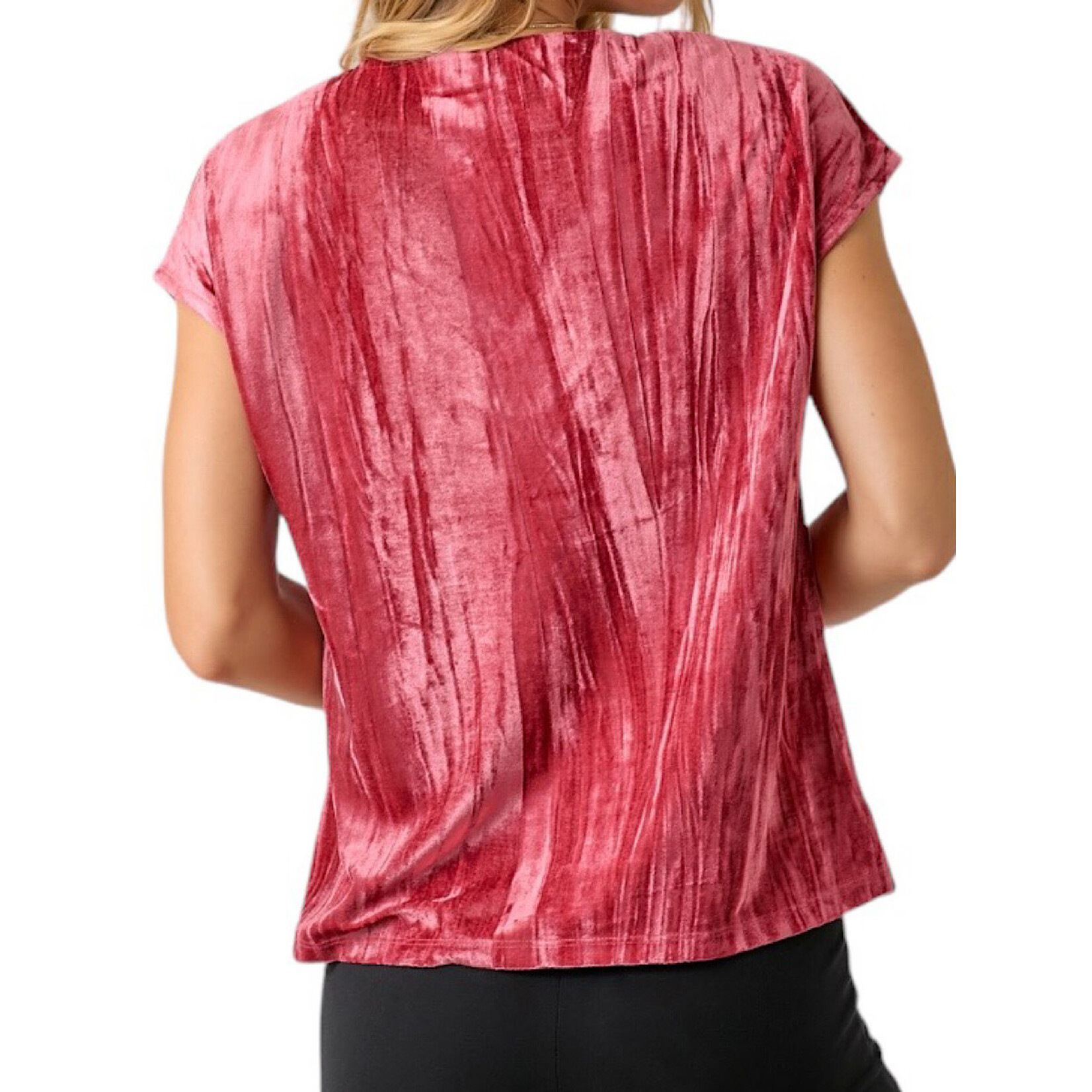 Velvet Cupro V-Neck Top