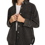 Z Supply Z Supply Vintage Black Knit Denim Jacket