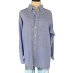Van Heusen Blue Pinstriped Button Up Dress Shirt Size XL-RF