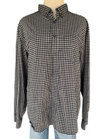 Checkered Button Up Dress Shirt Size XL-RF