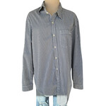 IZOD Pinstriped Button Up Dress Shirt Size XL-RF