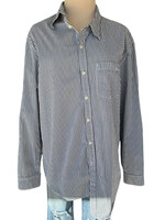 Pinstriped Button Up Dress Shirt Size XL-RF