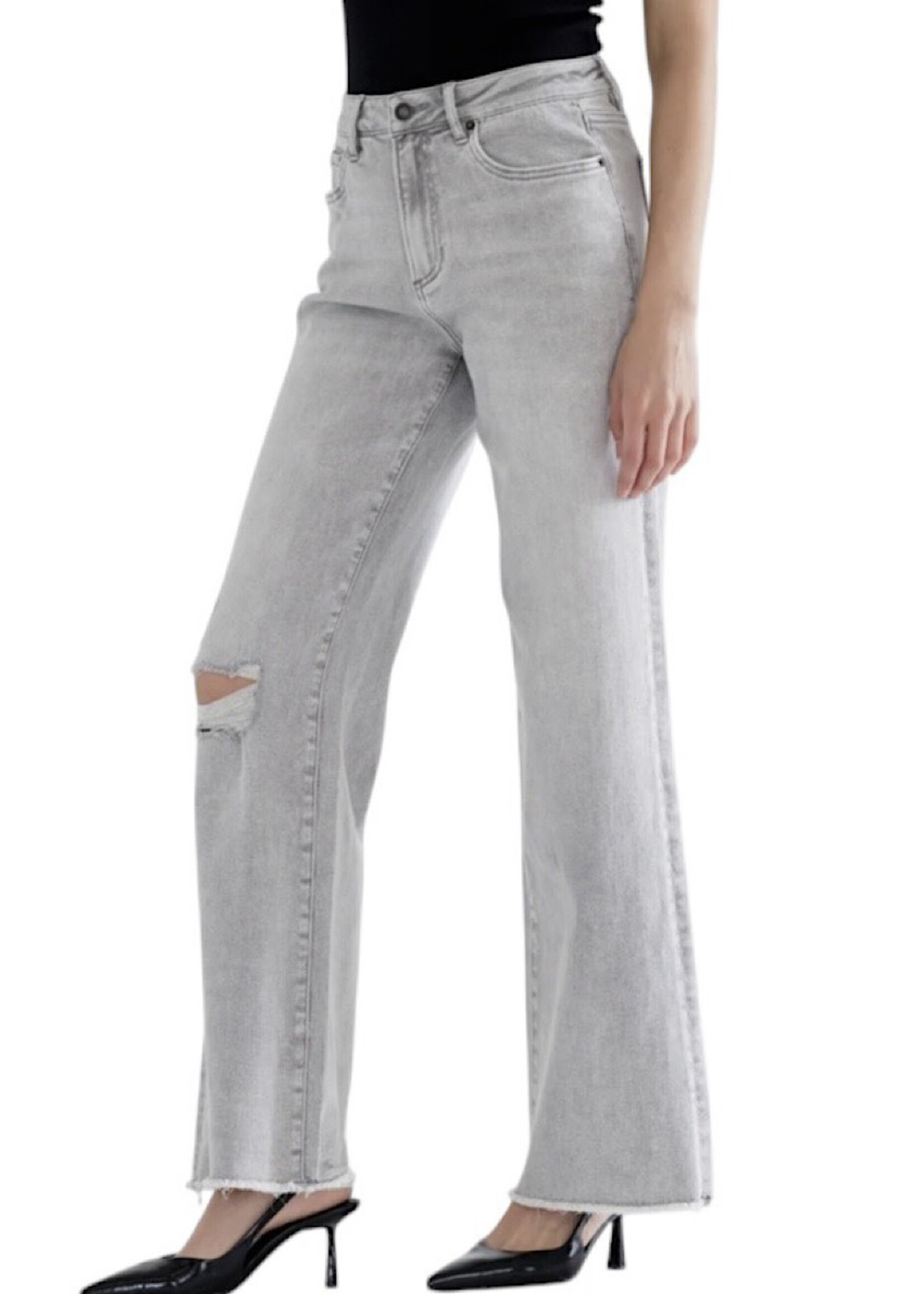 Mica Denim MICA MDP-W3313 H/R Wide Leg With Raw Hem