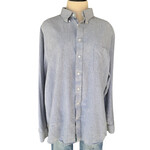 Grey Button Down Dress Shirt Size Size XL-RF