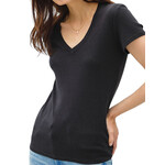 Dark Charcoal V-Neck Short Sleeve Slim T-Shirt
