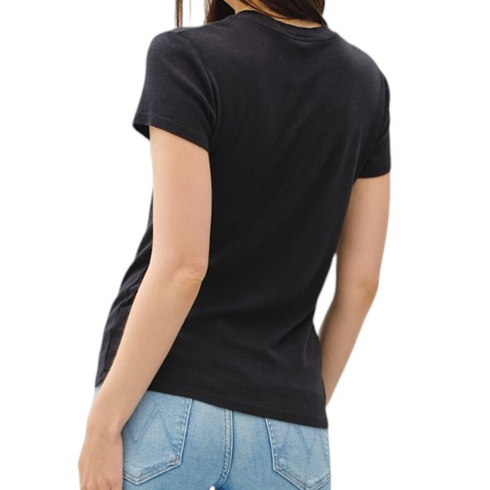 Dark Charcoal V-Neck Short Sleeve Slim T-Shirt