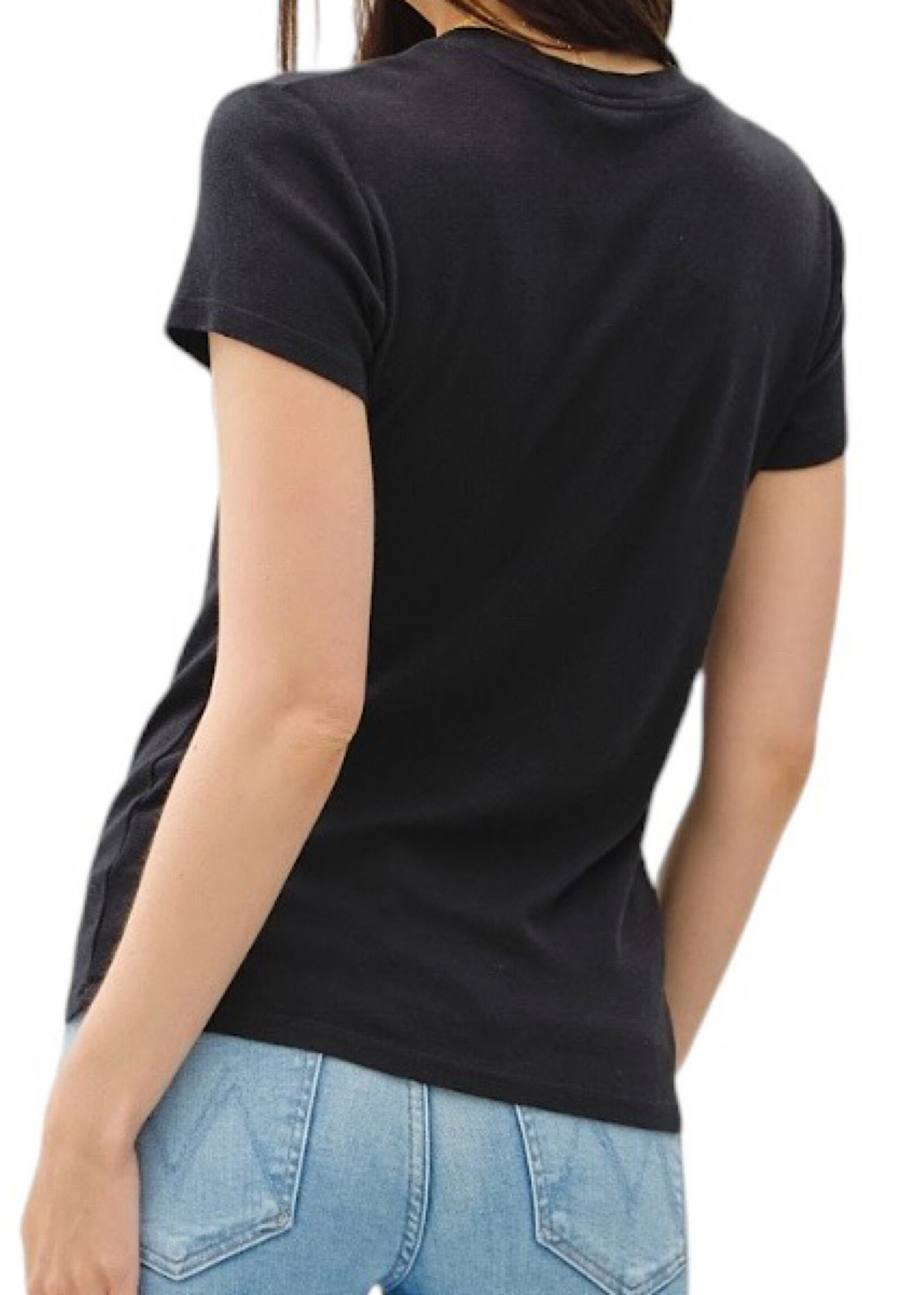 Dark Charcoal V-Neck Short Sleeve Slim T-Shirt