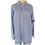 Blue Striped Button Down Dress Shirt Size XL-RF