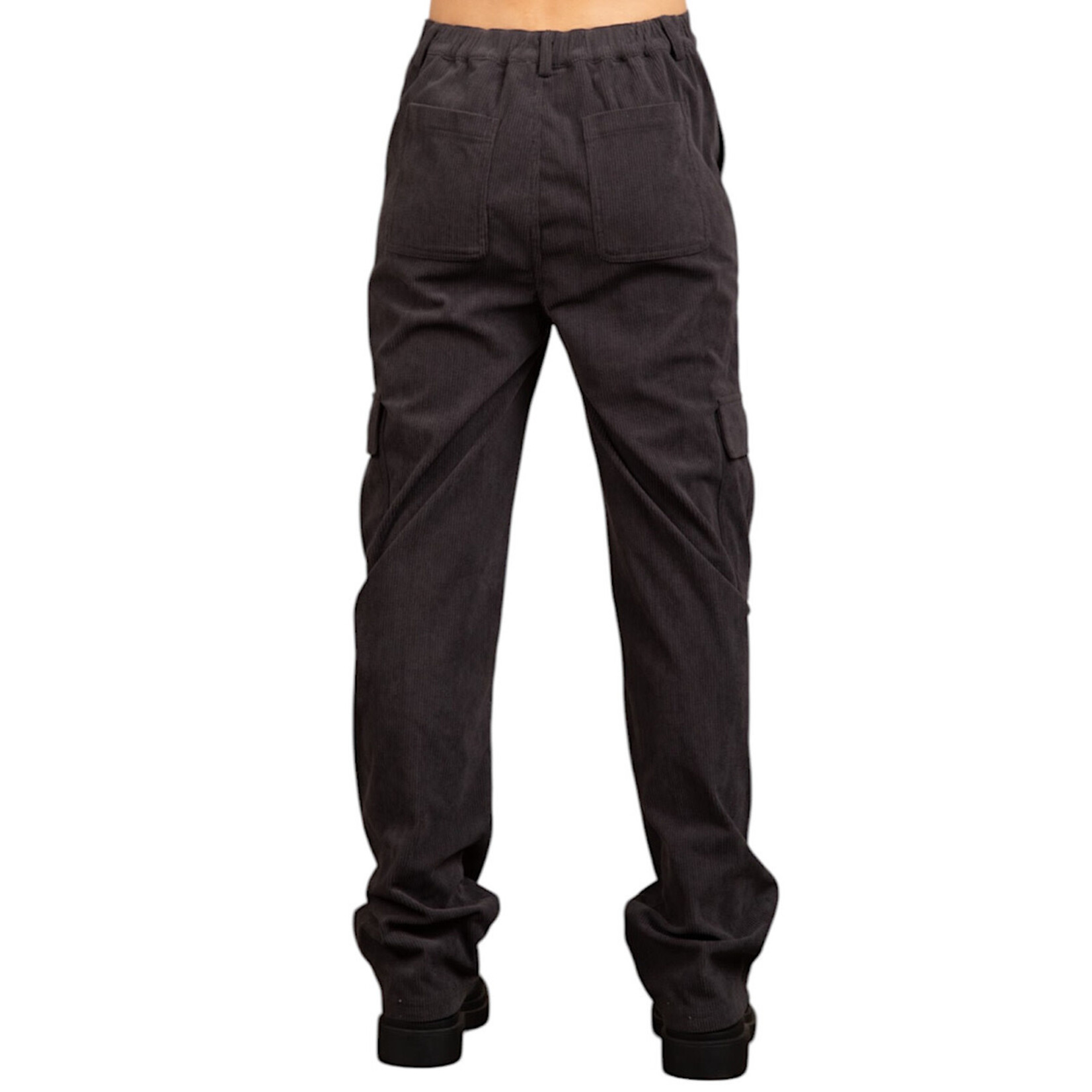 Charcoal Carpenter Corduroy Cargo Pants