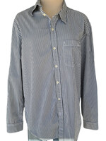 Olive Striped Button Down Dress Shirt Size XL-RF