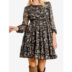 Molly Bracken Mini Skater Floral Print Dress S