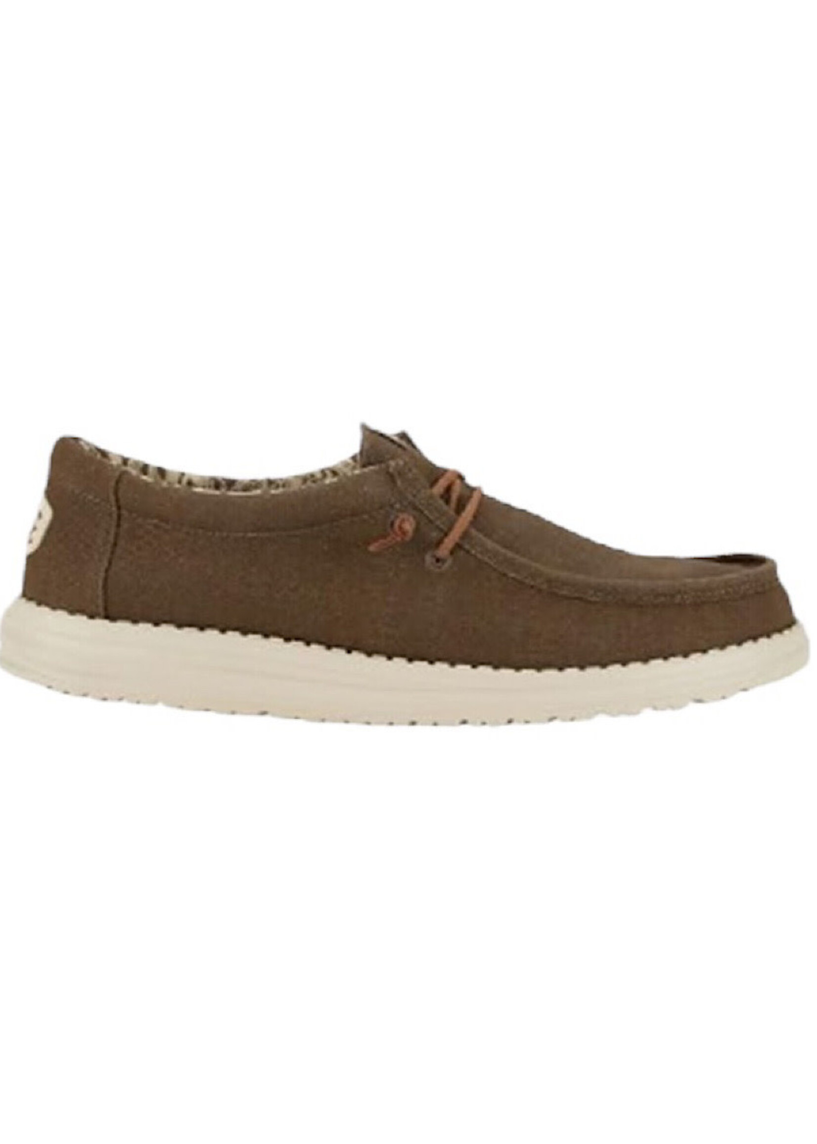 Hey Dude Hey Dude Wally Waxed Canvas Walnut Mens