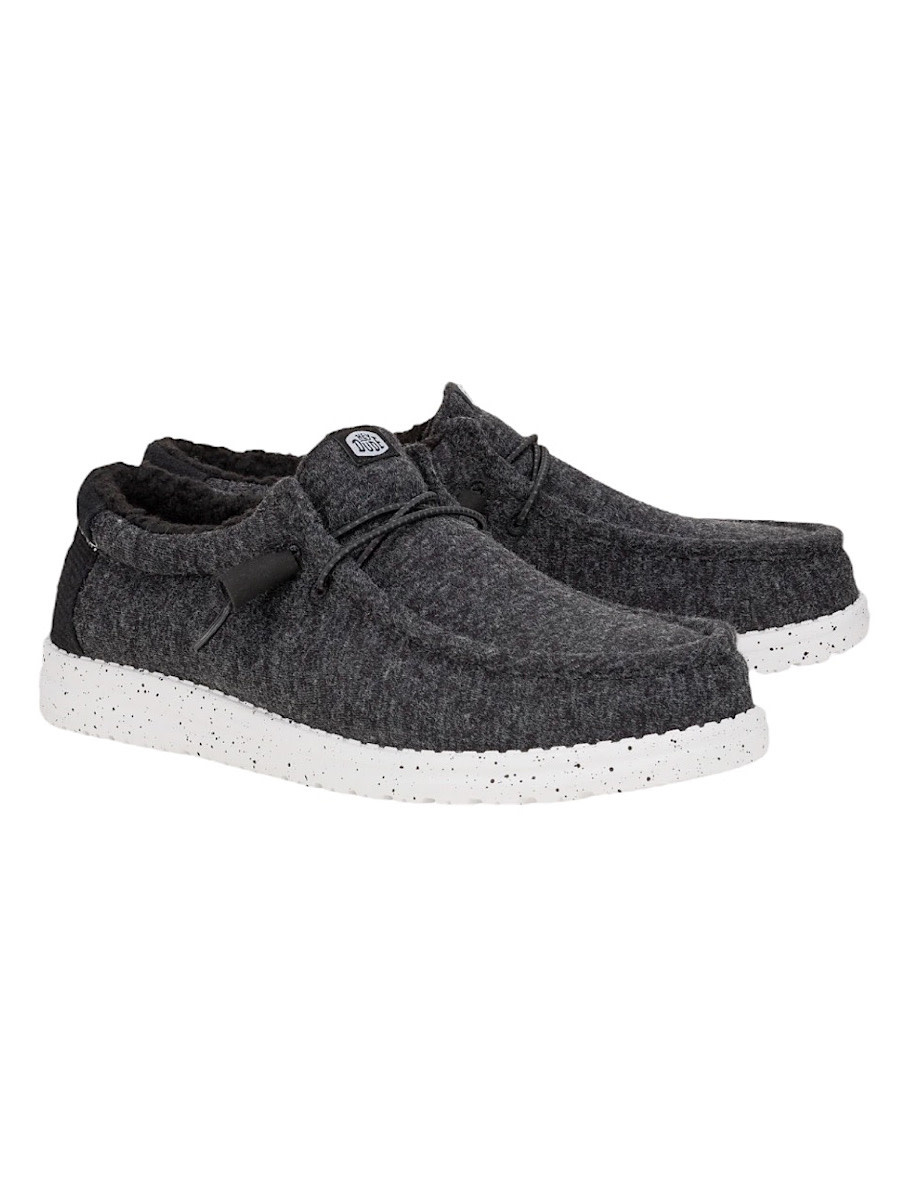 Hey Dude Wally Warmth Knit Black/White - Main Street Boutique display picture 1